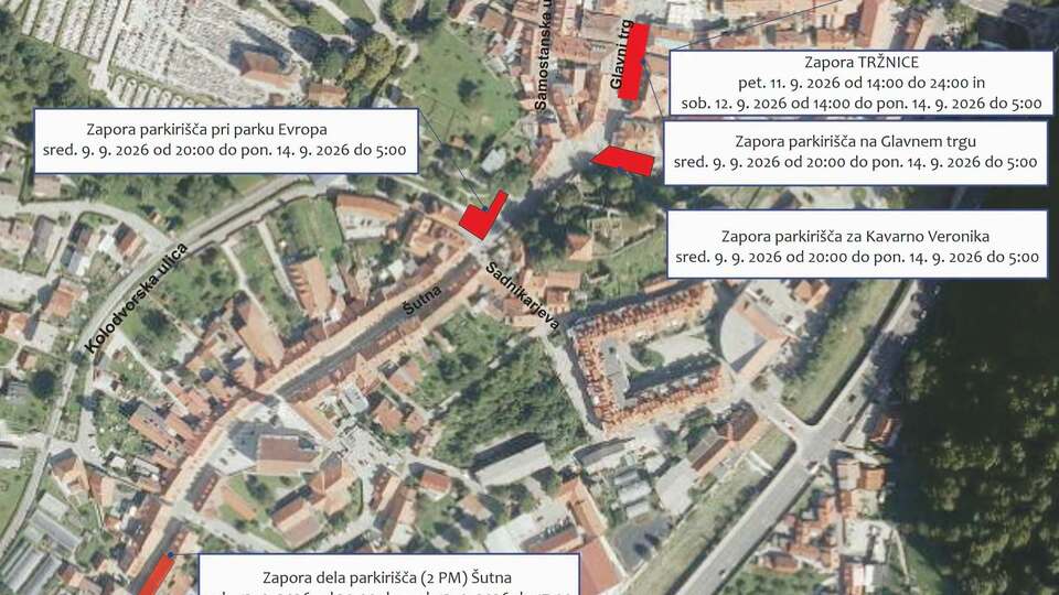 Naslovna fotografija za: Sprememba prometnega režima in zapore cest v centru Kamnika
